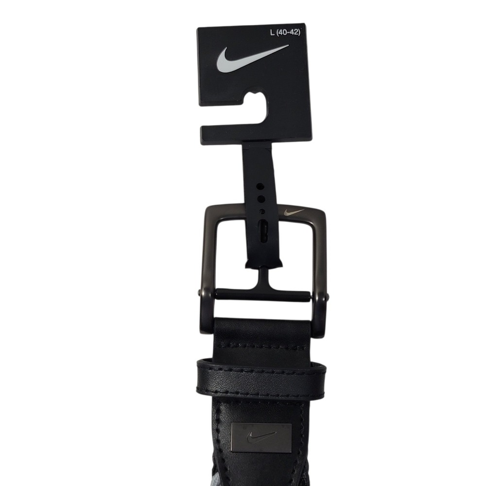 Nike Golf Belt Mens Large 40-42 Woven Stretch Pant Size 38-40 Black Gray Braided - Picture 12 of 12